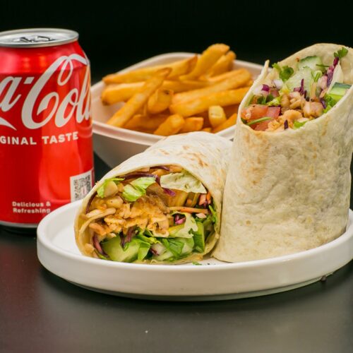 Homemade Chicken shawarma wrap